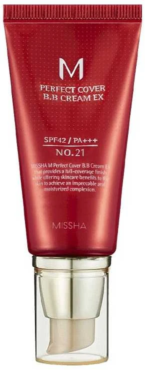 Missha M Perfect Cover BB Kreminis SPF42/PA+++ 50ml 21 Light rusvai gelsvas, 50 ml