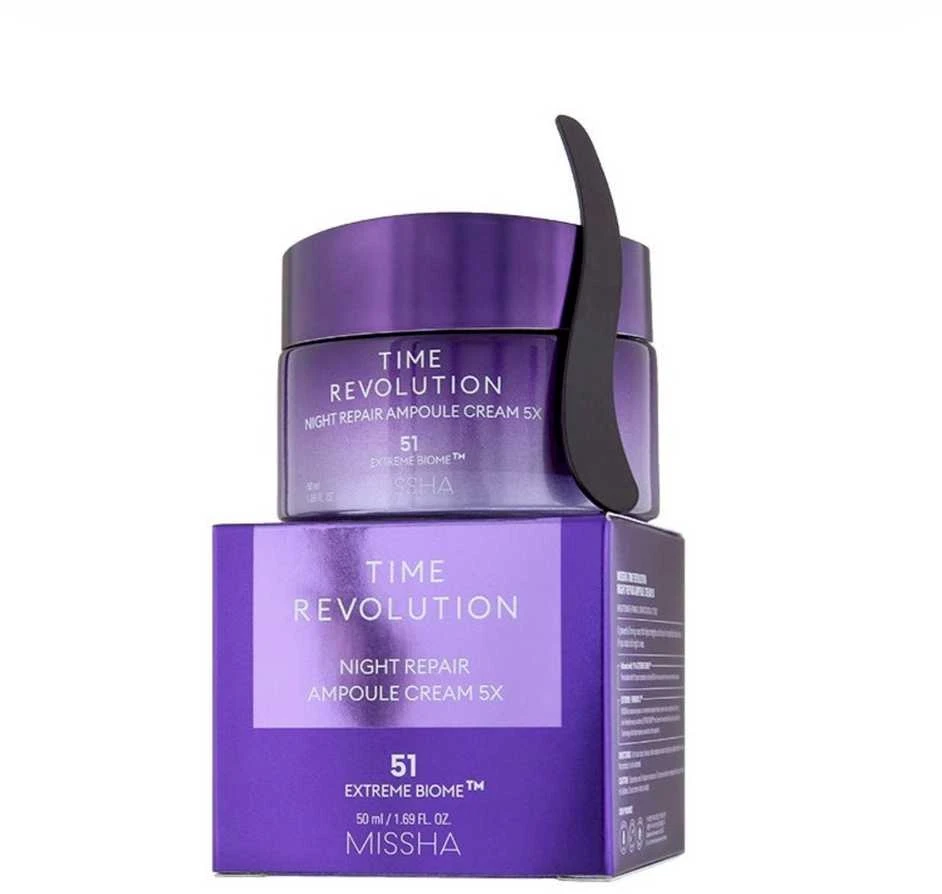 Missha Time Revolution Night Repair Ampoule Kreminis 5X naktinis veido kremas, 50 ml