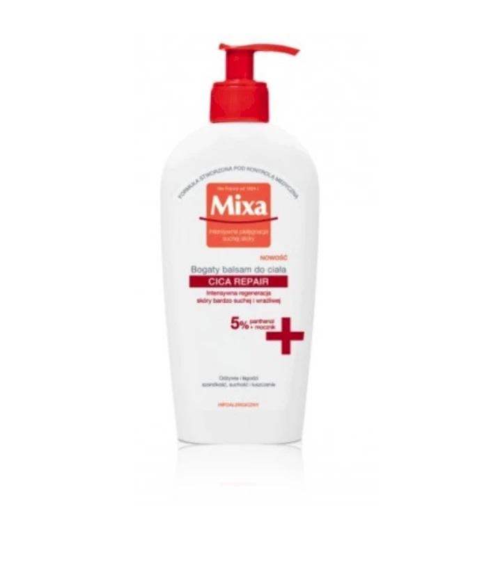 MIXA Cica Repair Regenerating Body Milk atkuriamasis kūno balzamas labai sausai ir jautriai odai, 400 ml