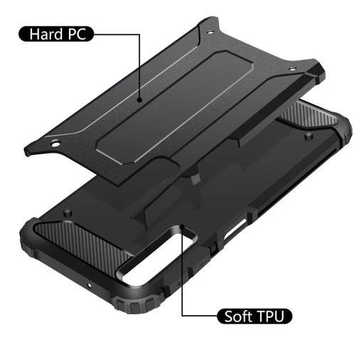 „Mocco Armor“ dėklas su TPU galiniu dangteliu Apple iPhone 12 / 12 Pro Juodas