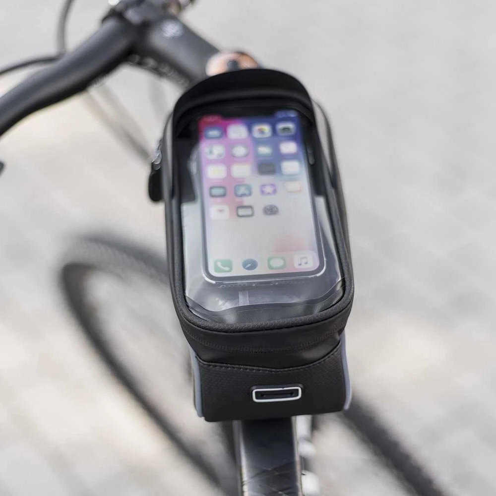 Mocco Atsparus vandeniui bike frame bag with shielded phone holder