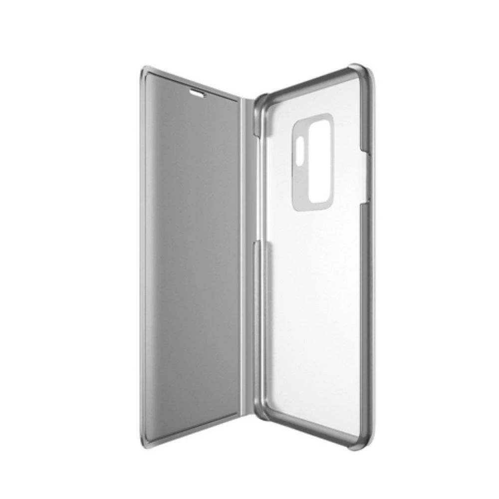 Mocco Clear View atverčiamas dėklas skirtas Samsung Galaxy A42 5G, sidabrinis