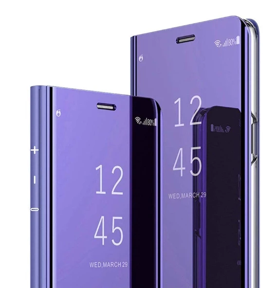 Mocco Clear View atverčiamas dėklas skirtas Samsung A205 Galaxy A20, violetinis
