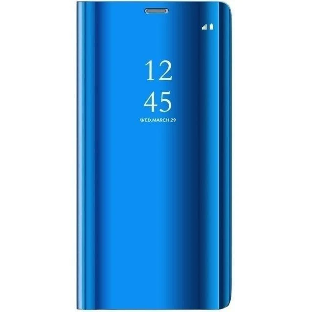 Mocco Clear View atverčiamas dėklas skirtas Samsung Galaxy A42 5G, mėlynas