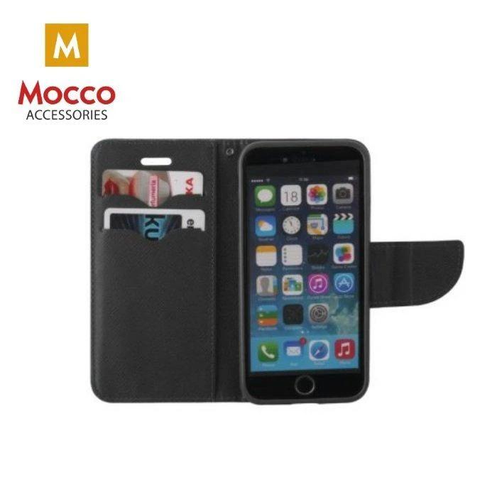 Mocco Fancy atverčiamas dėklas skirtas LG K10 / K11 (2018), juodas