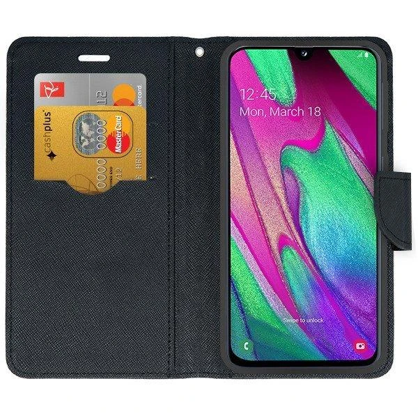 Dėklas „Mocco Fancy Book Case“, skirtas „Samsung Galaxy A42 5G“, Juodas