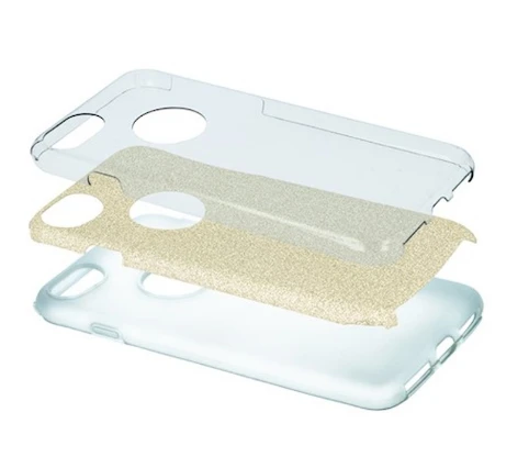 Mocco blizgus 3in1 galinis dėklas, skirtas Apple iPhone 17