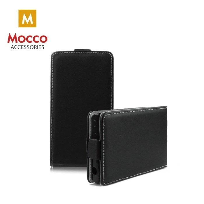 Mocco Kabura vertikaliai atverčiamas dėklas skirtas Samsung Galaxy J5, juodas