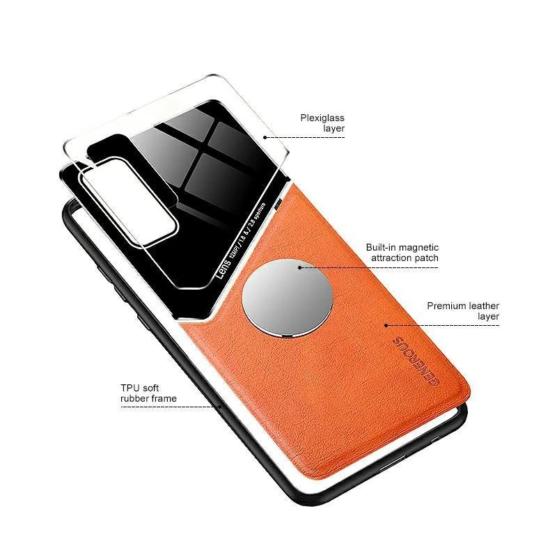 Mocco Lens Leather dėklas skirtas Apple iPhone 12 Pro Max, oranžinis