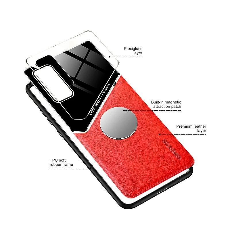Mocco Lens Leather dėklas skirtas Apple iPhone 11 Pro, raudonas
