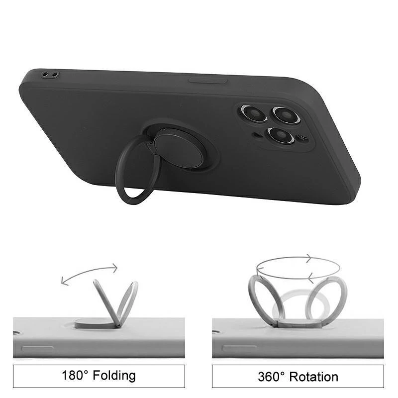 Mocco Pastel Ring silikoninis dėklas skirtas Xiaomi Redmi Note 9T, juodas