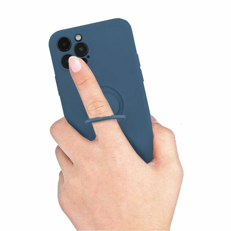 Mocco Pastel Ring silikoninis dėklas skirtas Samsung Galaxy S22 Plus 5G, mėlynas