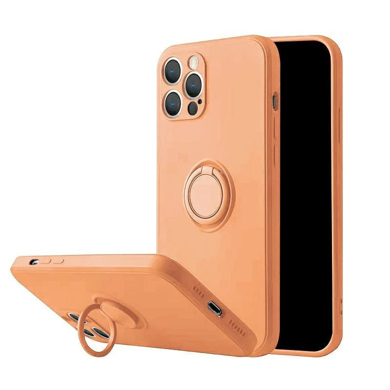 Mocco Pastel Ring silikoninis dėklas skirtas Apple iPhone 12 Max, oranžinis