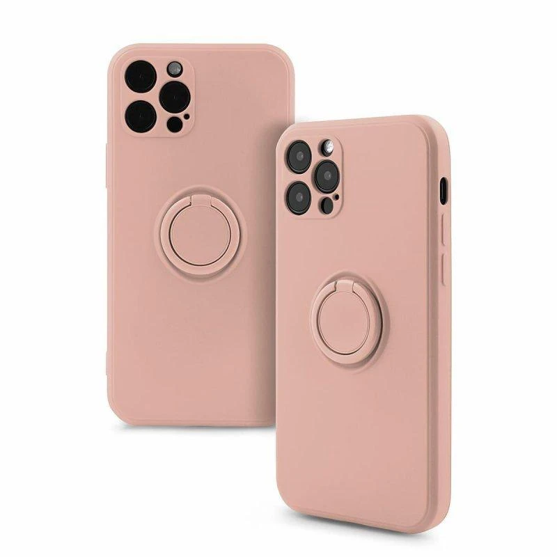 Mocco Pastel Ring silikoninis dėklas skirtas Samsung Galaxy S22 Plus 5G, rožinis