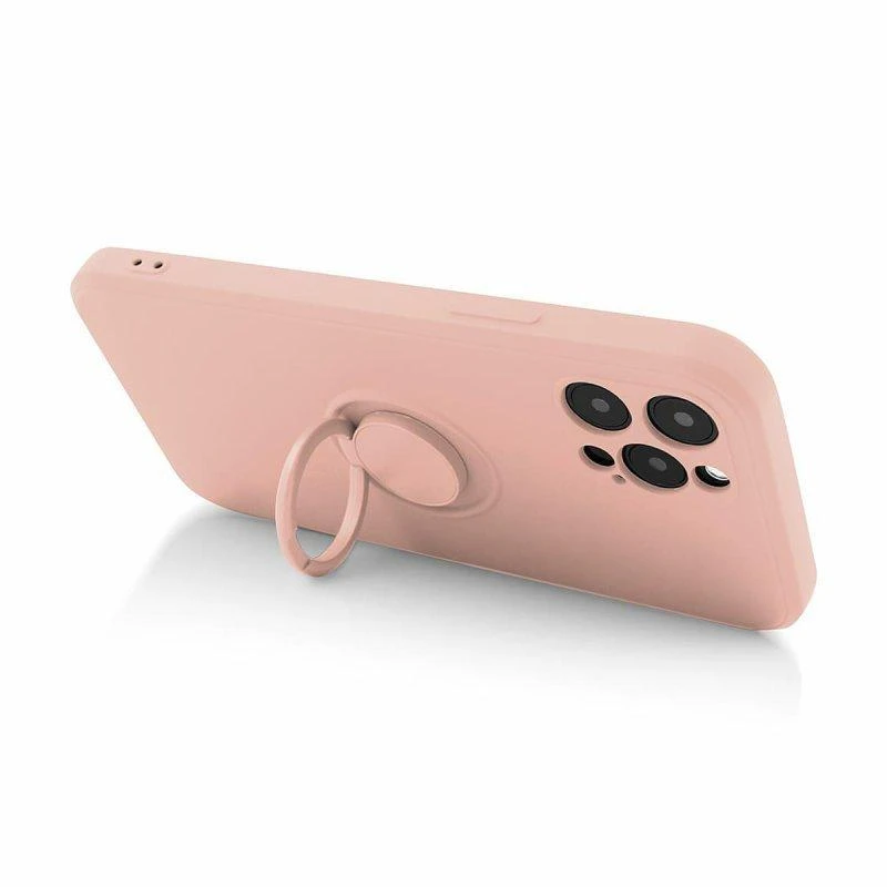 Mocco Pastel Ring silikoninis dėklas skirtas Samsung Galaxy S22 Plus 5G, rožinis