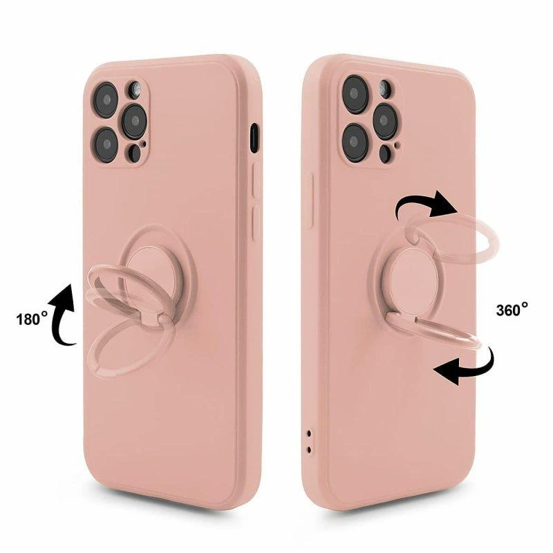 Mocco Pastel Ring silikoninis dėklas skirtas Samsung Galaxy S22 Plus 5G, rožinis
