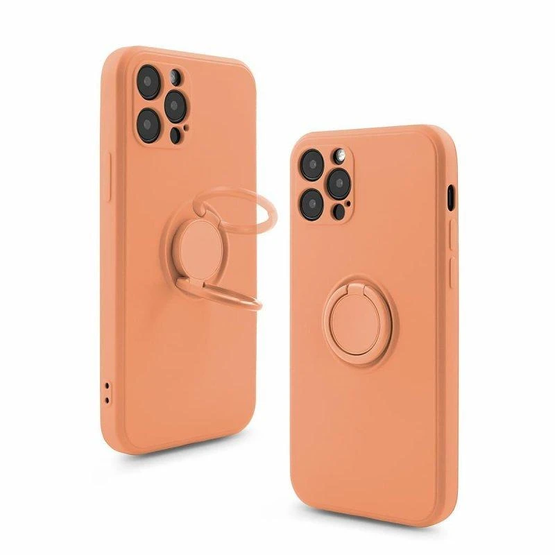 Mocco Pastel Ring silikoninis dėklas skirtas Samsung Galaxy S22 Plus 5G, oranžinis