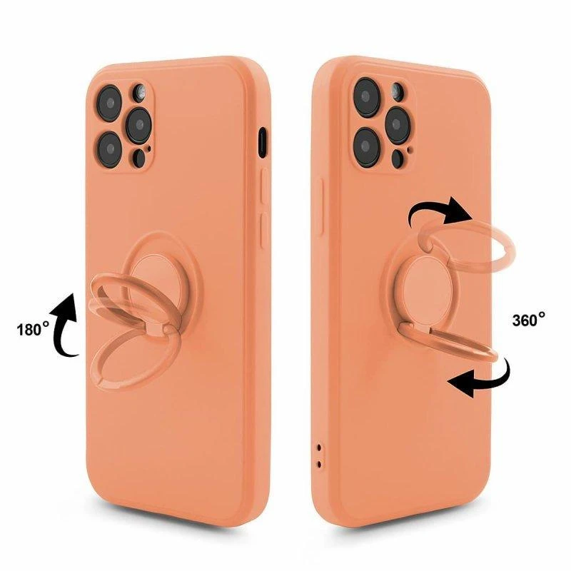 Mocco Pastel Ring silikoninis dėklas skirtas Samsung Galaxy S22 Plus 5G, oranžinis