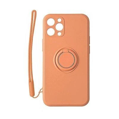 Mocco Pastel Ring silikoninis dėklas skirtas Samsung Galaxy S22 Plus 5G, oranžinis