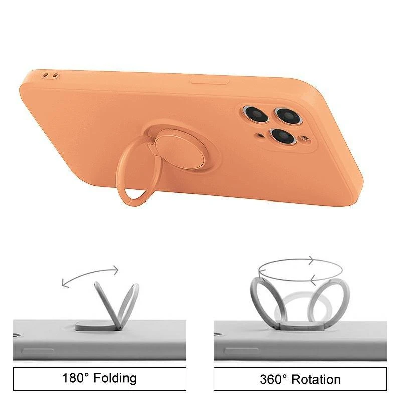 Mocco Pastel Ring silikoninis dėklas skirtas Xiaomi Redmi Note 9T, oranžinis