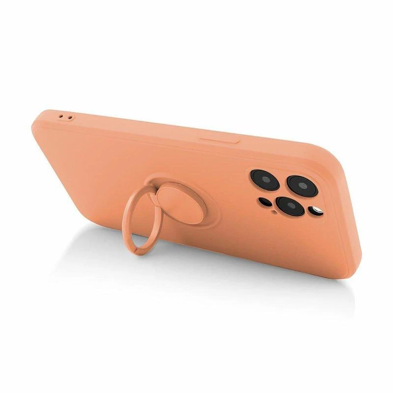 Mocco Pastel Ring silikoninis dėklas skirtas Samsung Galaxy S22 Plus 5G, oranžinis