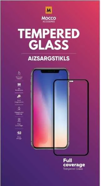 Mocco Pilnai klijuojamas grūdintas stiklas su rėmeliu Apple iPhone 15 Pro Max, juodas