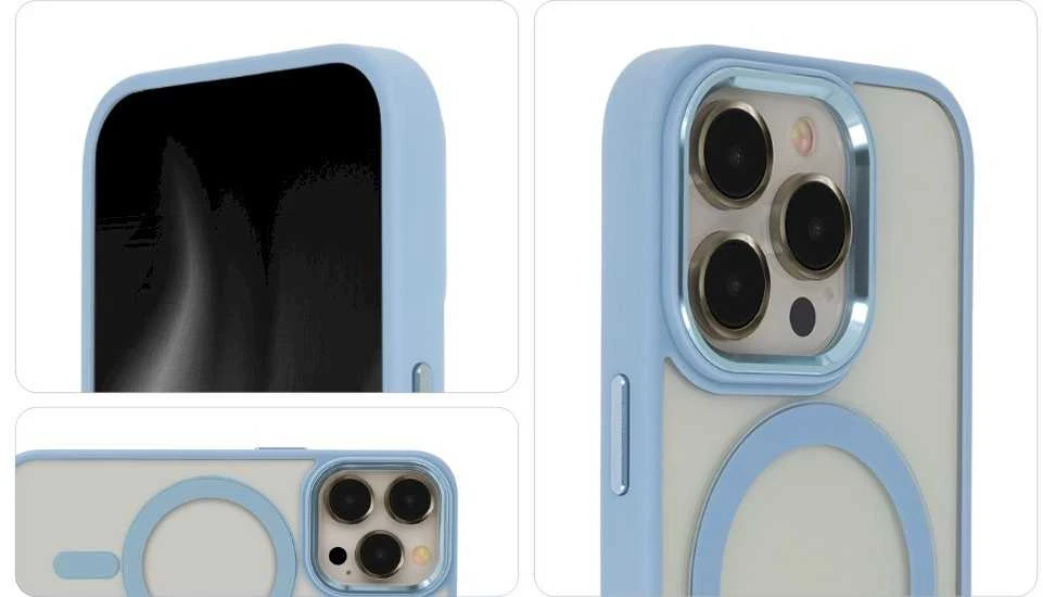 „Mocco Satin Elegant MagSafe“ dėklas, skirtas „Apple iPhone 15 Pro Max“.