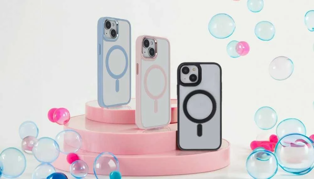 „Mocco Satin Elegant MagSafe“ dėklas, skirtas „Apple iPhone 15 Pro Max“.