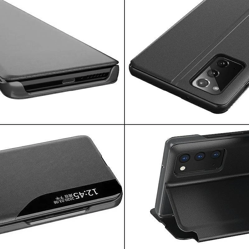 Mocco Smart Flip atverčiamas dėklas skirtas Apple iPhone 12 Pro Max, juodas