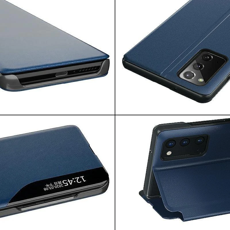 Mocco Smart Flip atverčiamas dėklas skirtas Apple iPhone 12 Pro Max, mėlynas