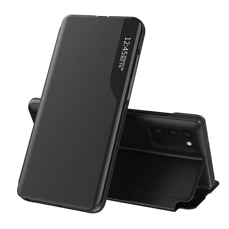 Mocco Smart Flip atverčiamas dėklas skirtas Samsung Galaxy A42 5G, juodas