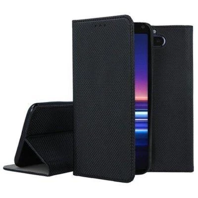 Mocco Smart Magnet Book atverčiamas dėklas skirtas Huawei Y6p, juodas