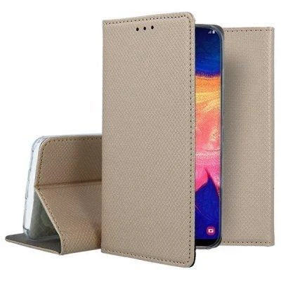 Mocco Smart Magnet Book atverčiamas dėklas skirtas Huawei Y6p, auksinis