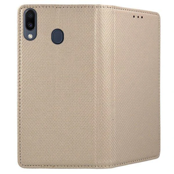 Mocco Smart Magnet Book atverčiamas dėklas skirtas Samsung M205 Galaxy M20, auksinis