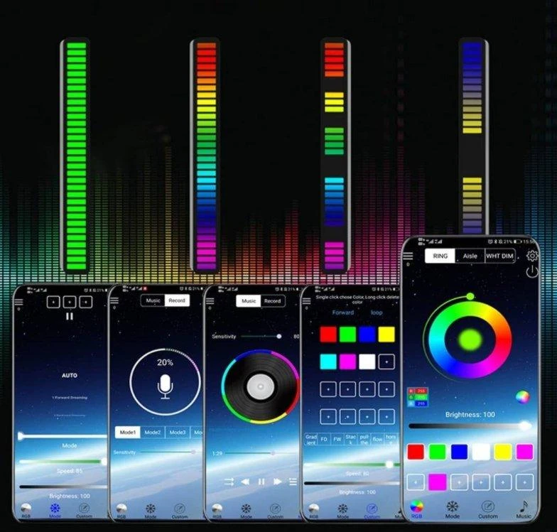 Mocco Smart Music Light skydelis su RGB apšvietimu