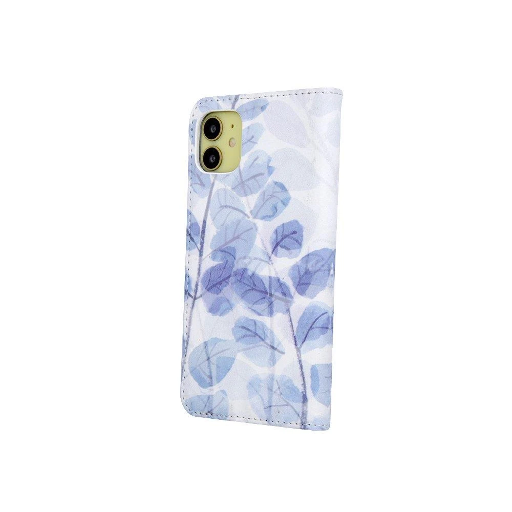 Mocco Smart Trendy Frozen Leaves 3 atverčiamas dėklas skirtas Samsung Galaxy A20s