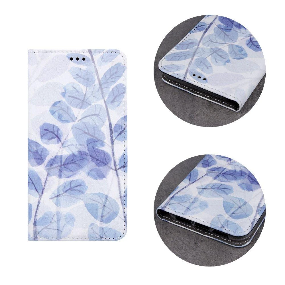 Mocco Smart Trendy Frozen Leaves 3 atverčiamas dėklas skirtas Samsung Galaxy A42 5G