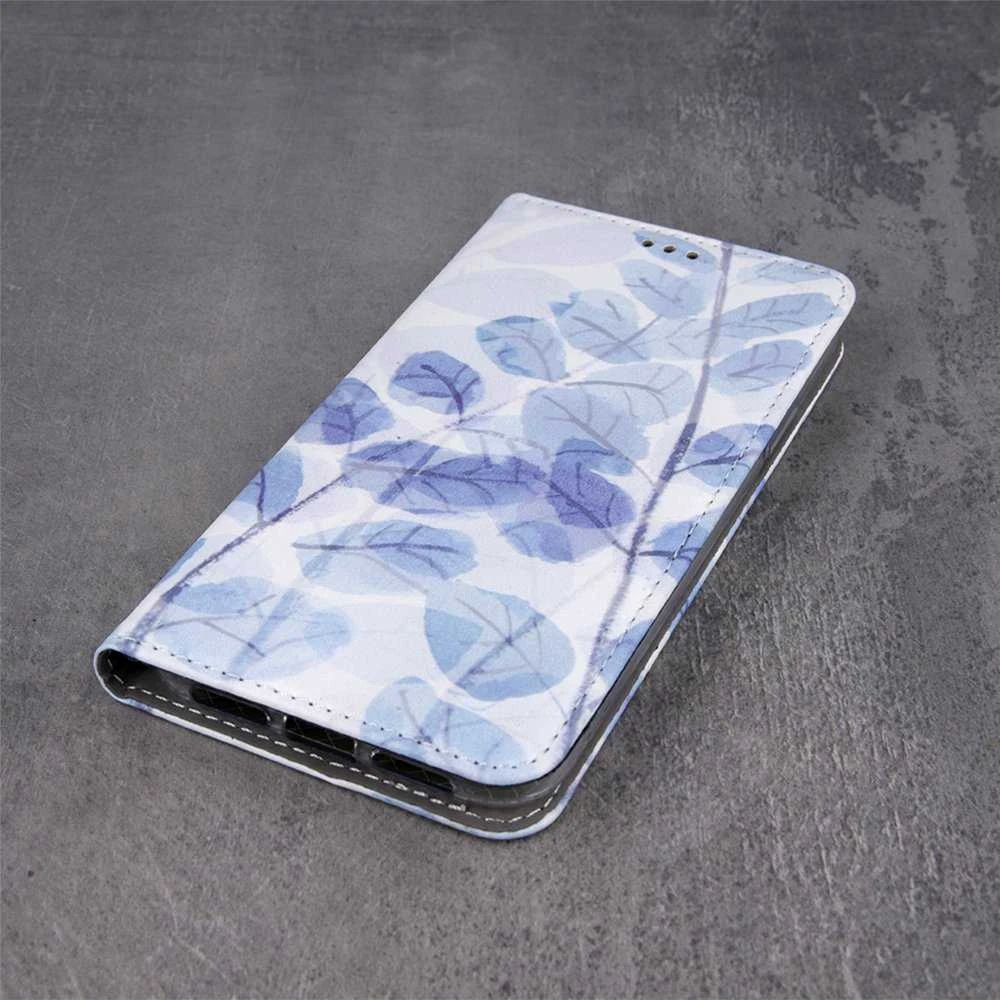 Mocco Smart Trendy Frozen Leaves 3 atverčiamas dėklas skirtas Samsung Galaxy A42 5G