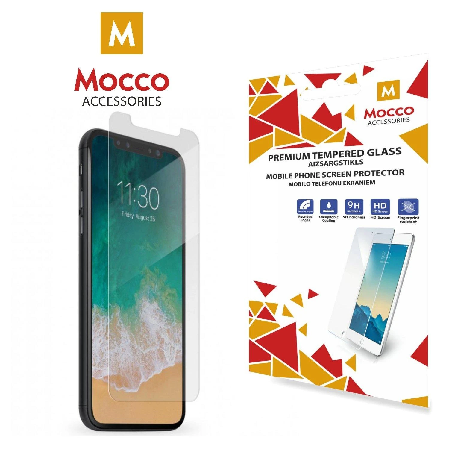 Mocco grūdinto stiklo ekrano apsauga Apple iPhone X / iPhone XS / iPhone 11 Pro