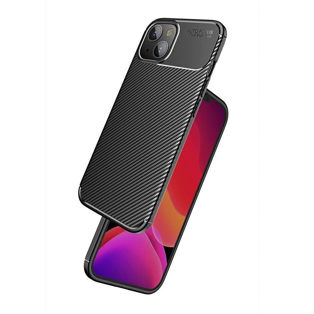 Mocco Trust Šarvuotas smūgiams atsparus anglies dėklas, skirtas Apple iPhone 13 Pro Juodas