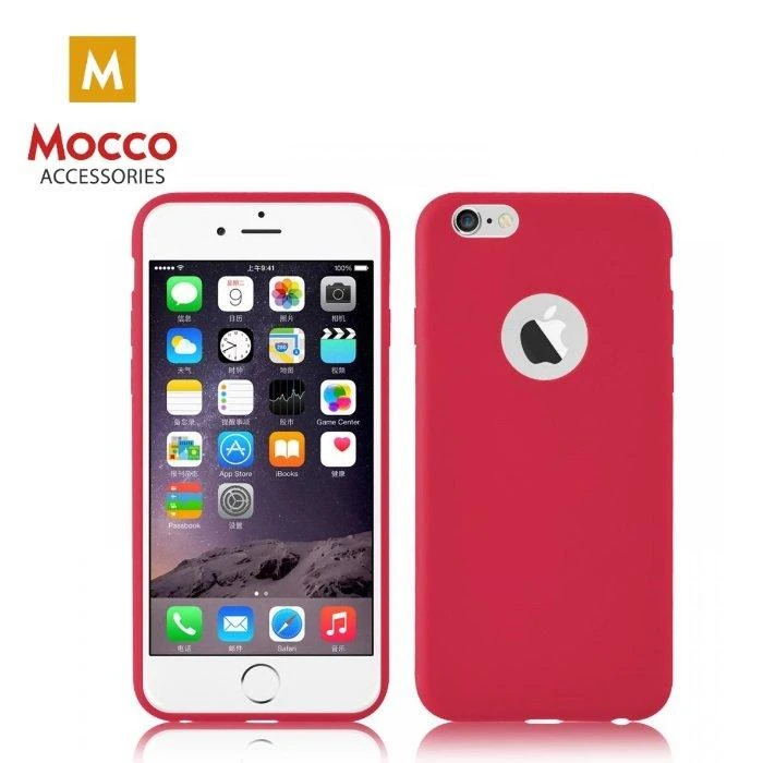 Mocco Ultra Slim Soft Matte 0.3 mm silikoninis dėklas skirtas Samsung A320 Galaxy A3 (2017), raudonas
