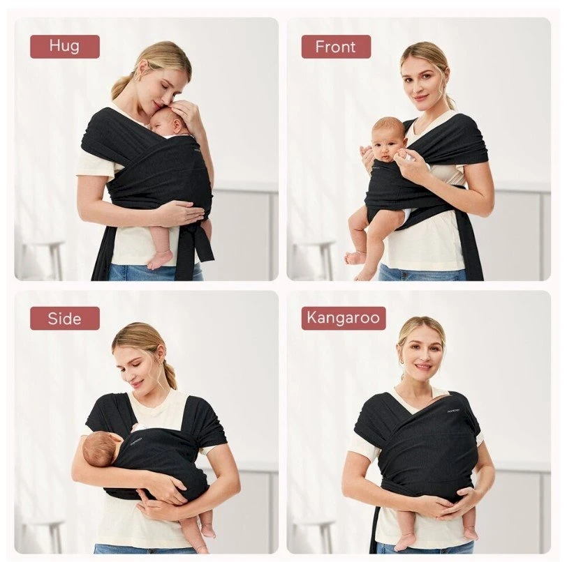 Momcozy Kūdikių nešioklė, juoda