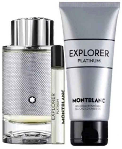 Mont Blanc Montblanc Explorer Platinum Eau De Perfume Purškiklis, 100 ml Set 3 Pieces
