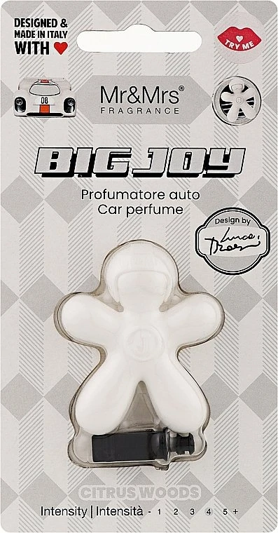 Mr&Mrs Fragrance Big Joy Car Perfume Citrus Woods kvapas automobiliui, 1 vnt.