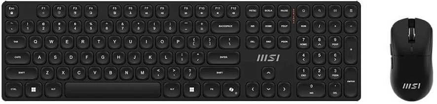 Klaviatūra MSI | FORGE K210 | Klaviatūros ir pelės rinkinys | Wireless | su pele | US | Scissor | Juodas