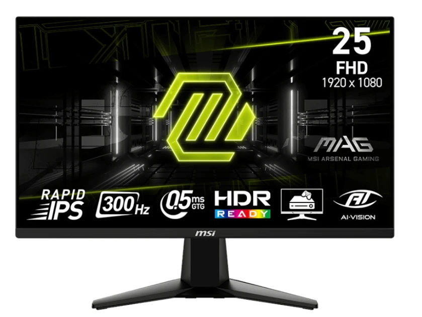 MSI MAG 255PXF computer monitorius 62.2 cm (24.5") 1920 x 1080 pikselių Full HD Juodas