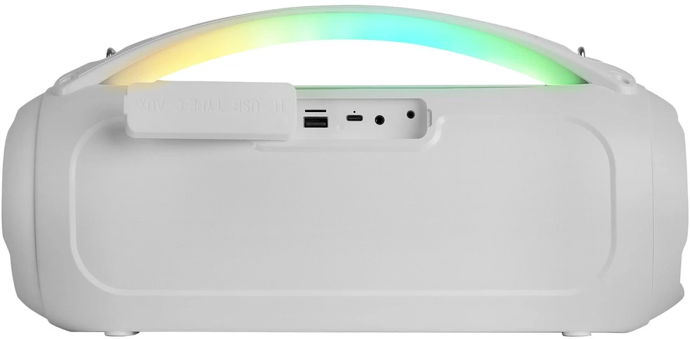 Muzikinis centras Mars Gaming MSPULSEW Nešiojamas vakarėlių garsiakalbis Stereo 50W 5000mAh / baltas