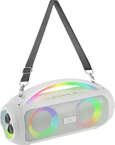 Muzikinis centras Mars Gaming MSPULSEW Nešiojamas vakarėlių garsiakalbis Stereo 50W 5000mAh / baltas