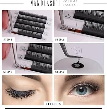 Nanolash Volume Lashes Dirbtinės blakstienos 0,07 C 11 Mm 1 U