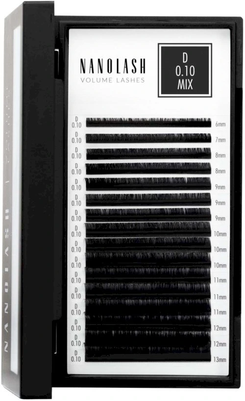 Nanolash Volume Lashes Dirbtinės blakstienos 0,10 D 6-13 Mm 1 U